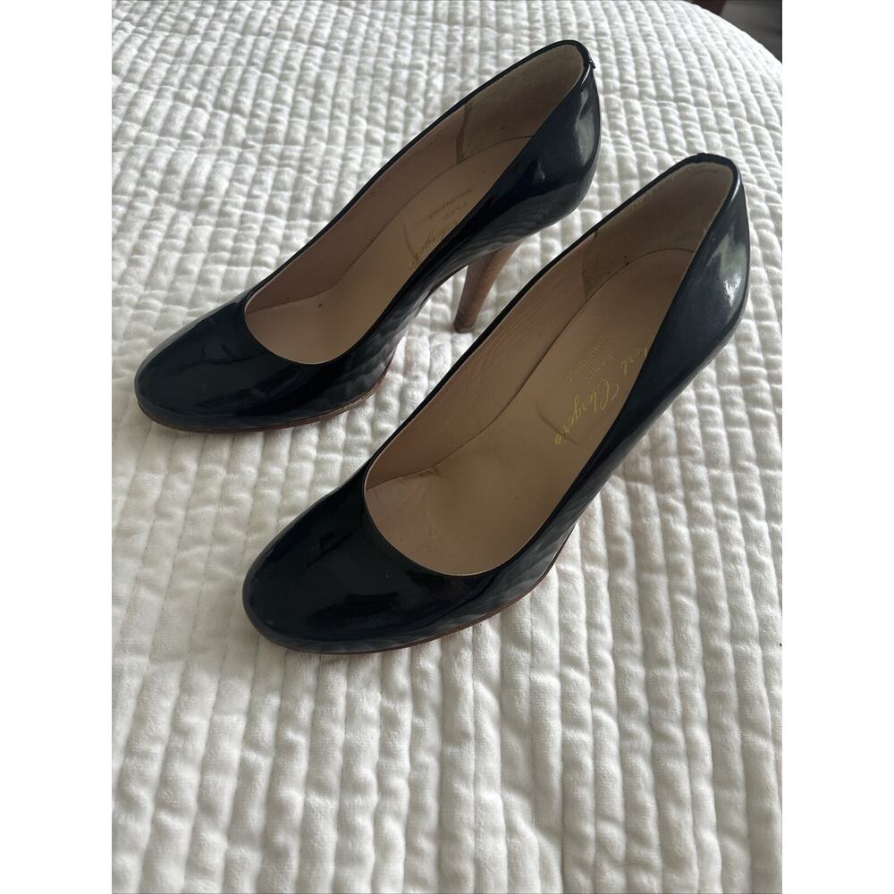 Robert Clergerie Paris Black Leather Pumps Womens Size 7 Designer Heels France